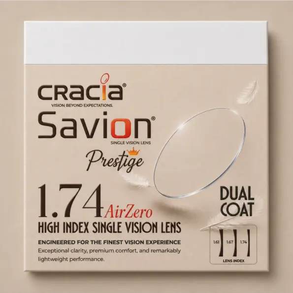 Cracia Savion Prestige 1.74 AirZero High Index Single Vision Lens with Dual Coat