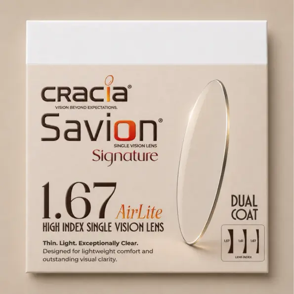 Cracia Savion Signature 1.67 AirLite High Index Single Vision Lens with Dual Coat