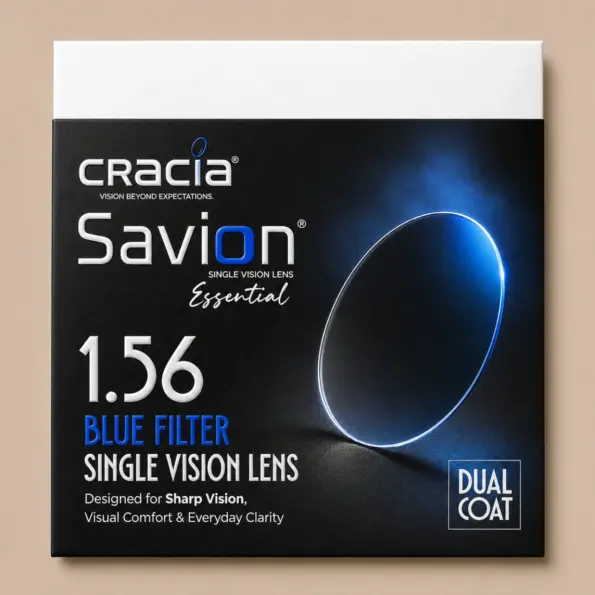 Cracia Savion Crystal 1.56 Blue Filter Single Vision Lens with Dual Coat