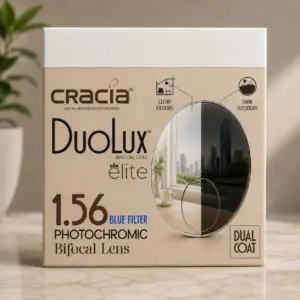 Cracia DuoLux Elite 1.56 Blue Filter Photochromic Bifocal Lens