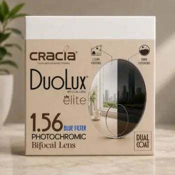 Cracia DuoLux Elite 1.56 Blue Filter Photochromic Bifocal Lens