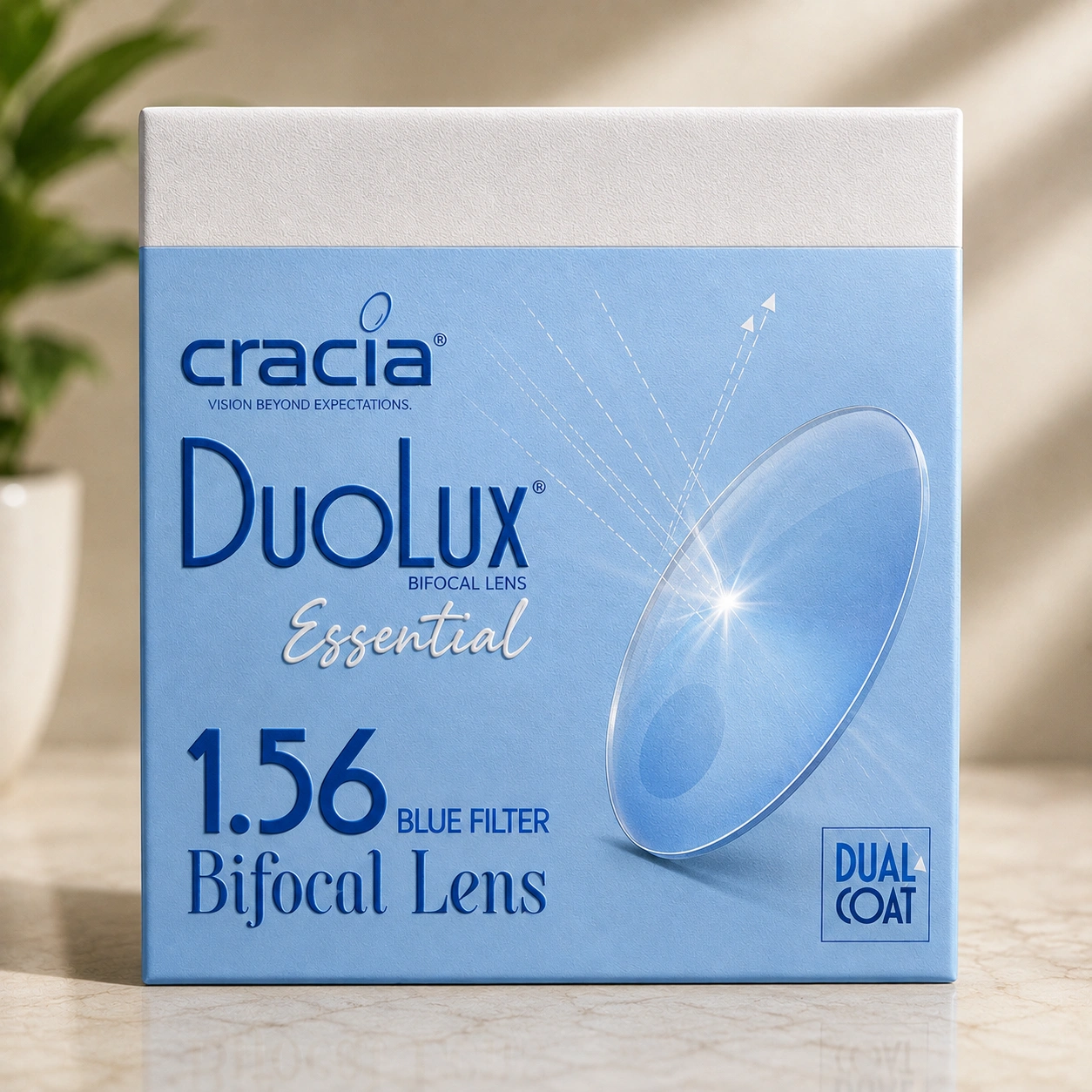 Cracia DuoLux Essential 1.56 Blue Filter Bifocal Lens | Dual Coat | Premium HD Vision Lens