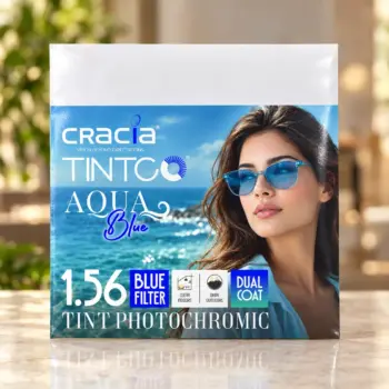 Cracia TINTCO Aqua Blue Photochromic Lens Clear Indoors Dark Outdoors