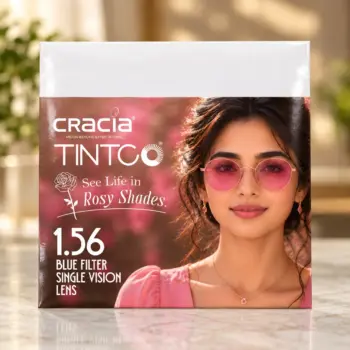 Cracia TINTCO 1.56 Blue Filter Single Vision Lens - See Life in Rosy Shades Collection